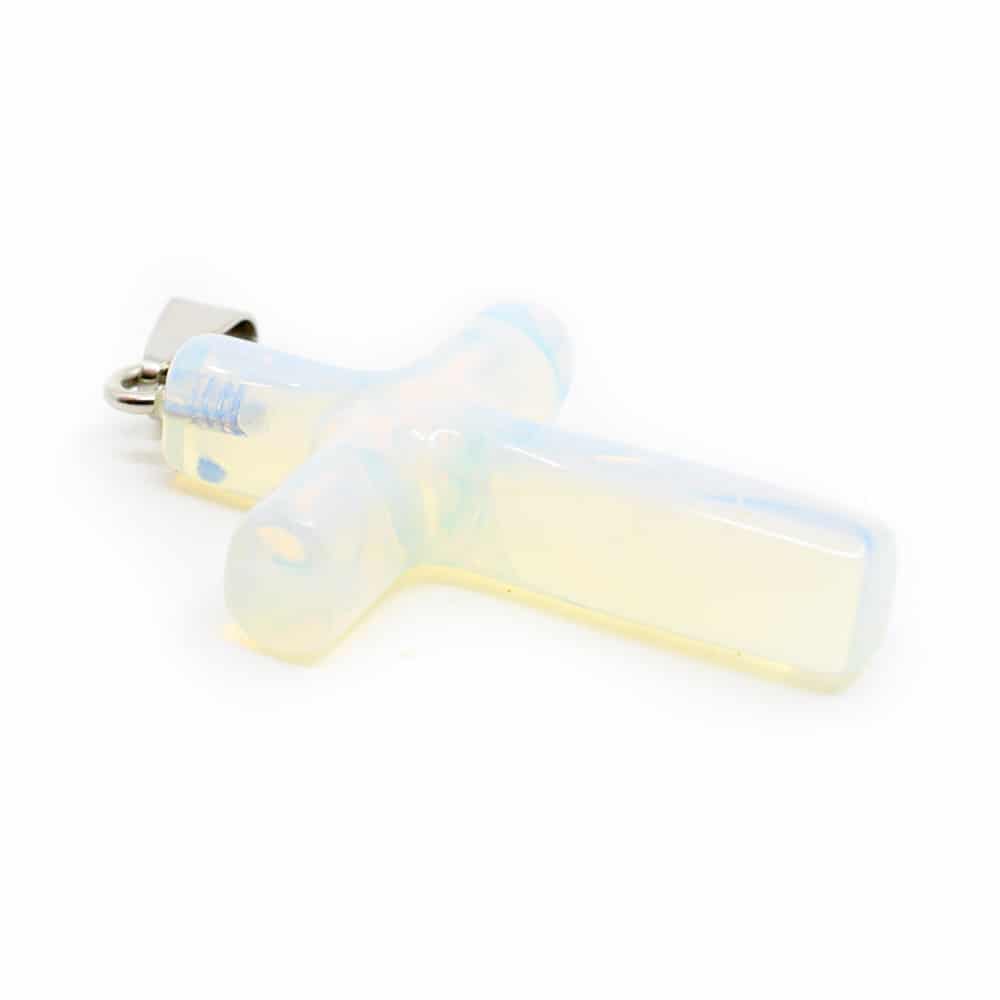 Gemstone pendant Cross Opalite (45 mm)