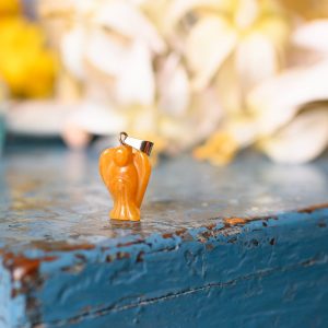 Gemstone Angel Pendant Honey Jade (20 mm)