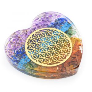 Orgonite Heart Chakra with Copper Flower of Life