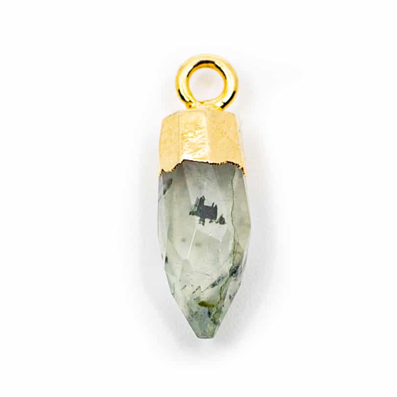 Gemstone Pendant Point Prehnite (12 mm)