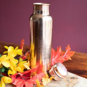 Spiru Copper Water Bottle Mandala Etched - 900 ml