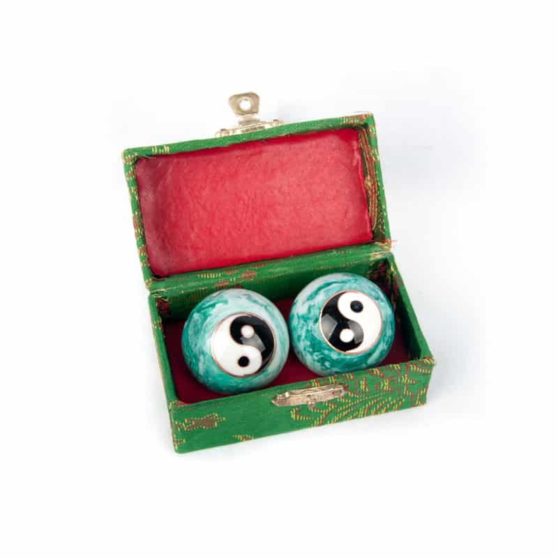Meridian Balls Yin Yang White Green