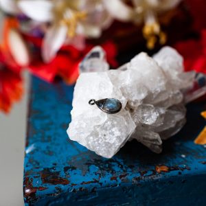 Gemstone Pendant Labradorite Pear - 925 Silver