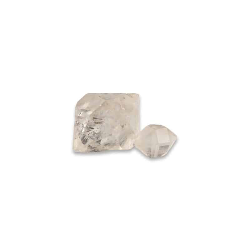 Separate Beads Herkimer Double cylinders (2 pieces)