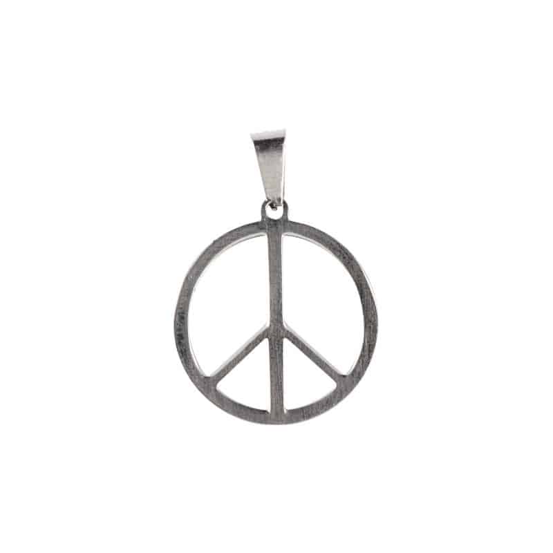 Stainless Steel Pendant with Peace Symbol