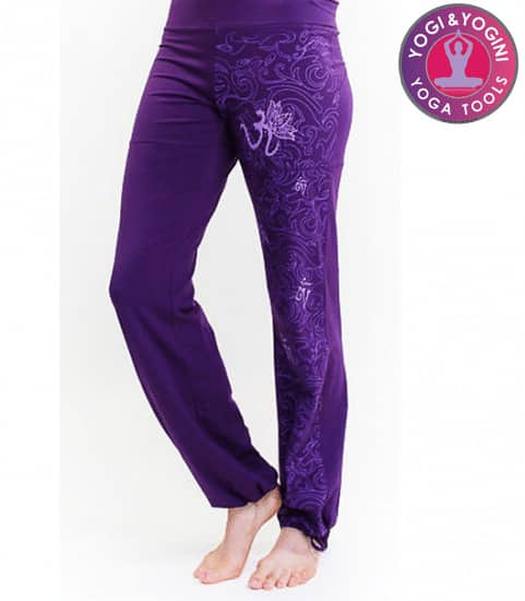 Yoga Pants Maori Organic Cotton Aubergine S-M