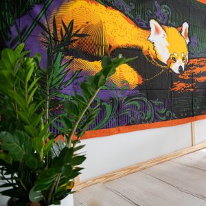 Tapestry Spiritual Cotton with Colourful Red Panda Authentic (215 x 135 cm)