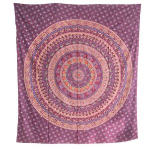 Tapestry Mandala Cotton Purple Animal Empire Authentic (240 x 210 cm)