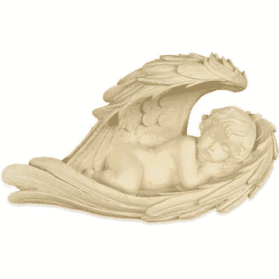 Sleeping Angel In Wings - 22 Cm