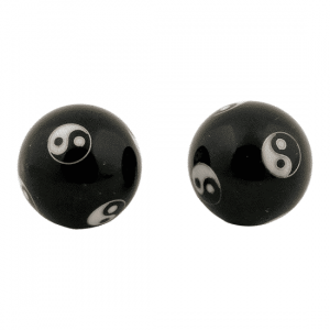 Baoding Balls Yin Yang Black - 3.5 Cm - Model 2