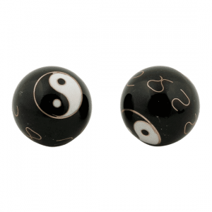 Baoding Balls Yin Yang Black - 4 cm - Model 1