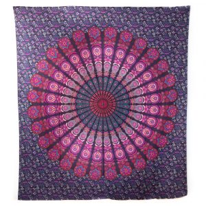 Tapestry Mandala Cotton Red/Purple Authentic (240 x 210 cm)