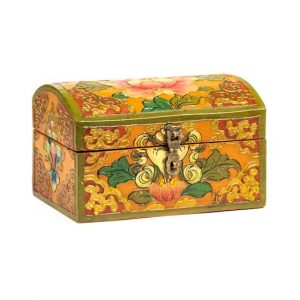 Treasure Chest Tibetan With Lotus Small