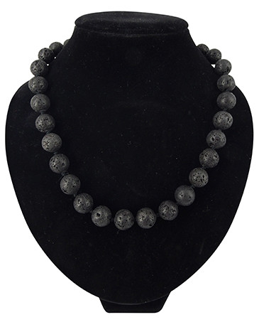 Lava Stone Necklace 12 mm