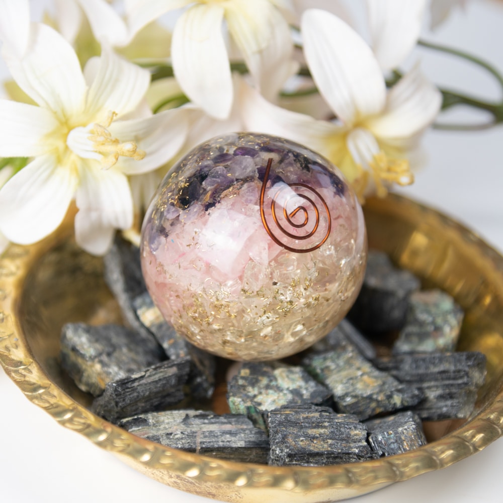 orgonite sphere golden triangle