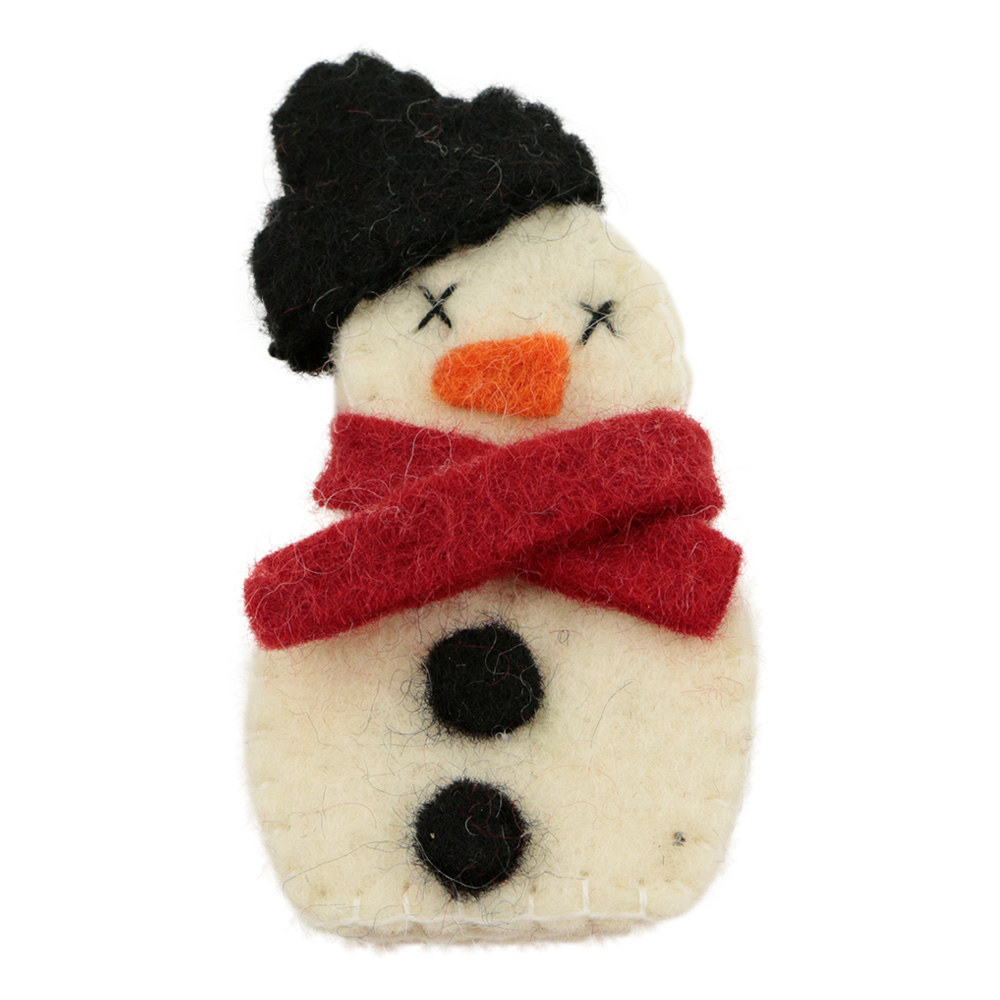 Felt Finger Puppet Snowman