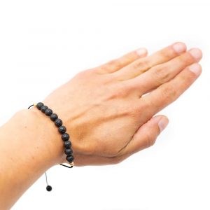 Gemstone Bracelet Lava Stone Adjustable