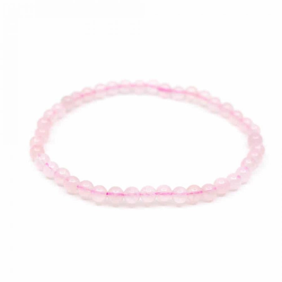Gemstone Bracelet Rose Quartz (4 mm beads)