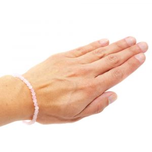 Gemstone Bracelet Rose Quartz (4 mm beads)