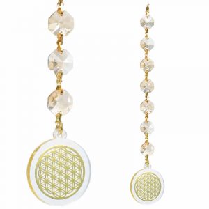 Feng Shui Flower of Life Window decoration Champagne
