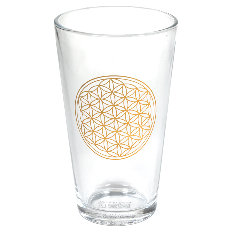 Drinking Glass Flower of Life - 480 ml