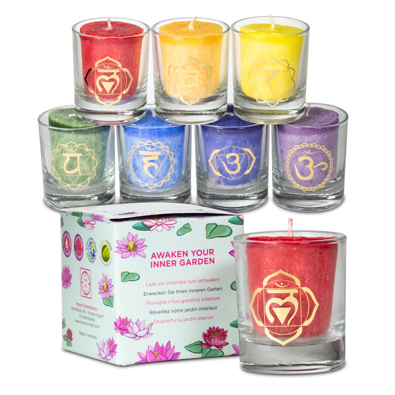 Set: 3x7 Votive Chakra Scented Candles