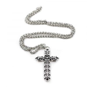 Spiritual Pendant Cross with Flower