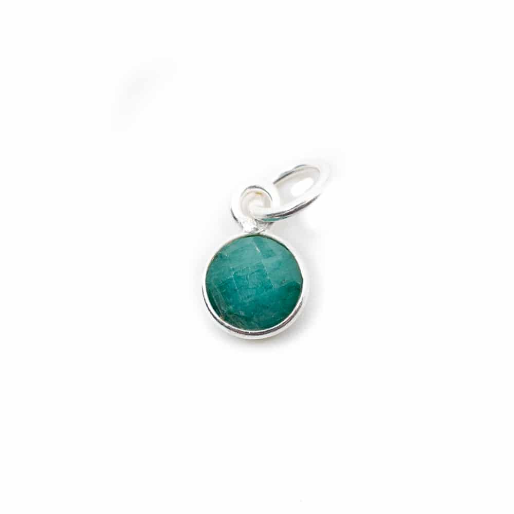 Birthstone Pendant May Emerald 925 Silver (6 mm)