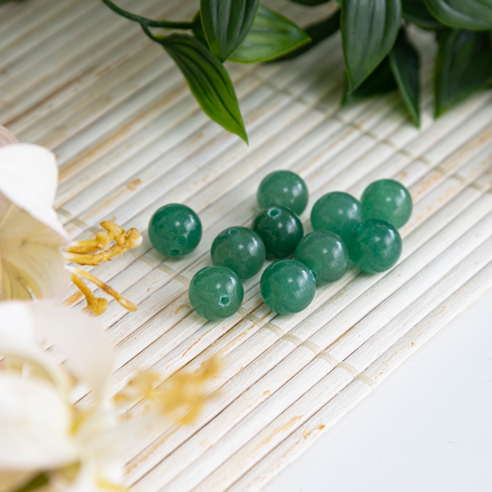 green aventurine beads