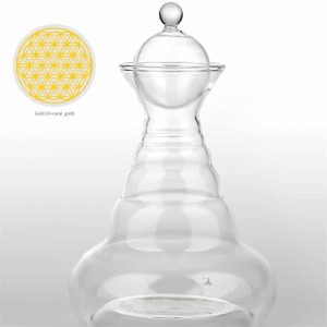 Ground water carafe Golden Alladin with Flower of Life Gold