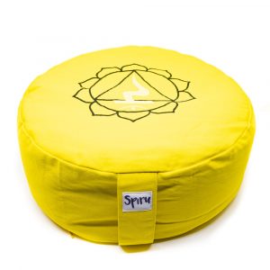 Spiru Meditation Cushion Cotton Yellow - 3rd Chakra Solar Plexus - 36 x 15 cm