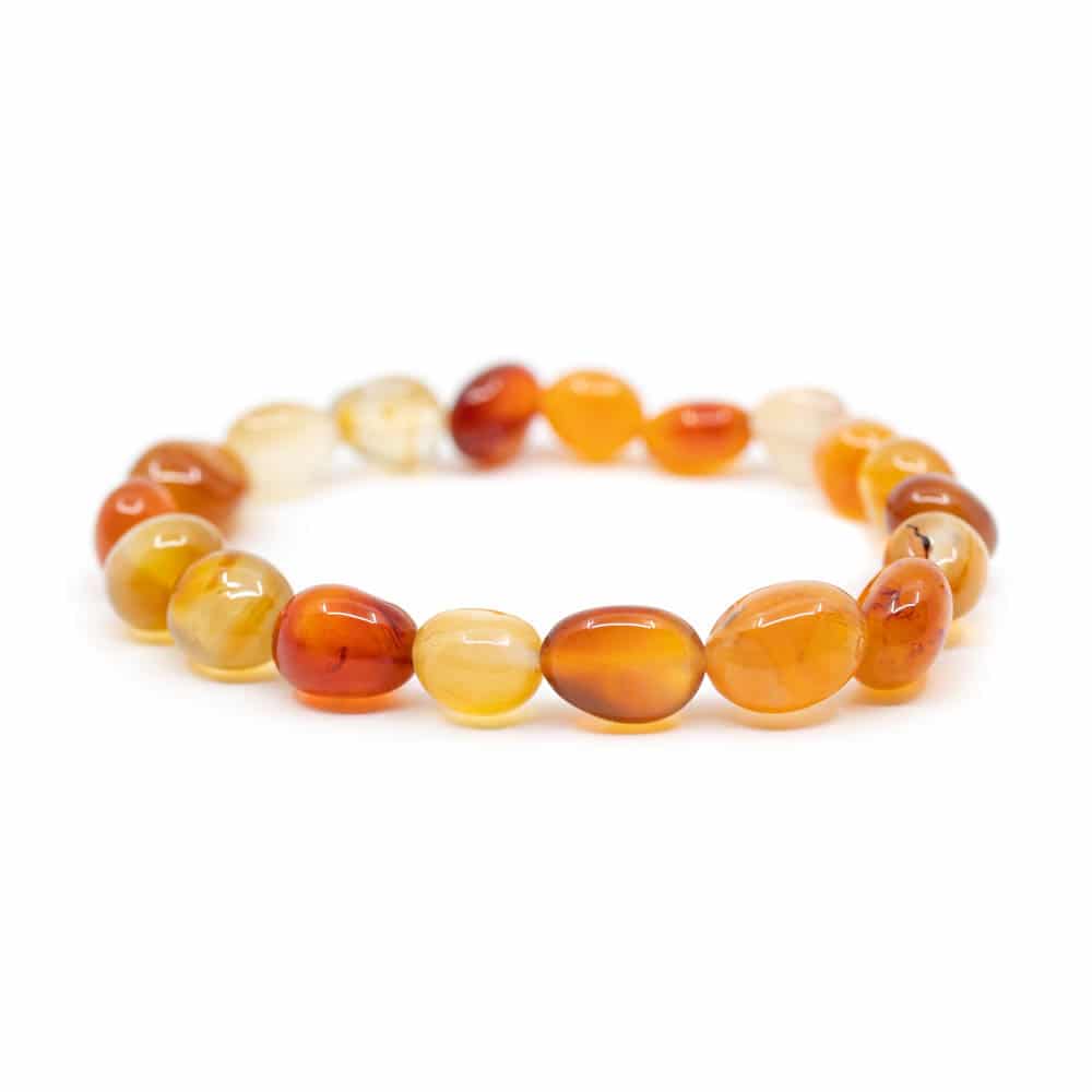 Gemstone Bracelet Red Agate Tumbled Stones