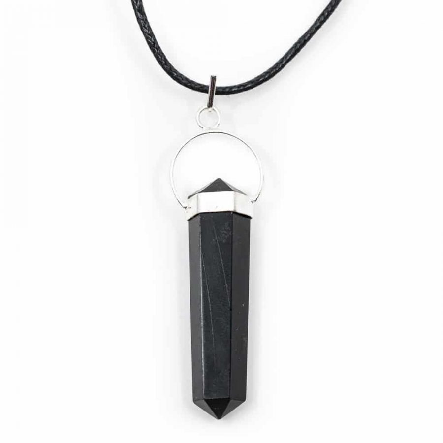 Pendant Black Agate Silver-coloured