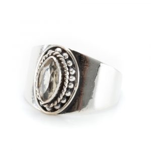 Gemstone Ring Citrine 925 Silver "Esahni" (Size 17)
