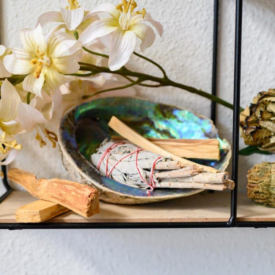 palo santo and white sage smudge
