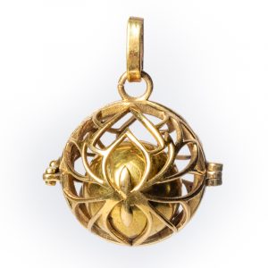 Lotus Bola Pregnancy Pendant Gold Color - 2.5 cm
