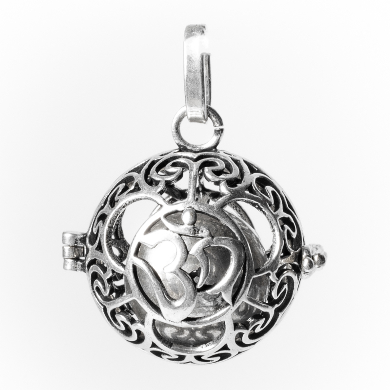 Ohm Bola Pregnancy Pendant Silver Color - 2.5 cm