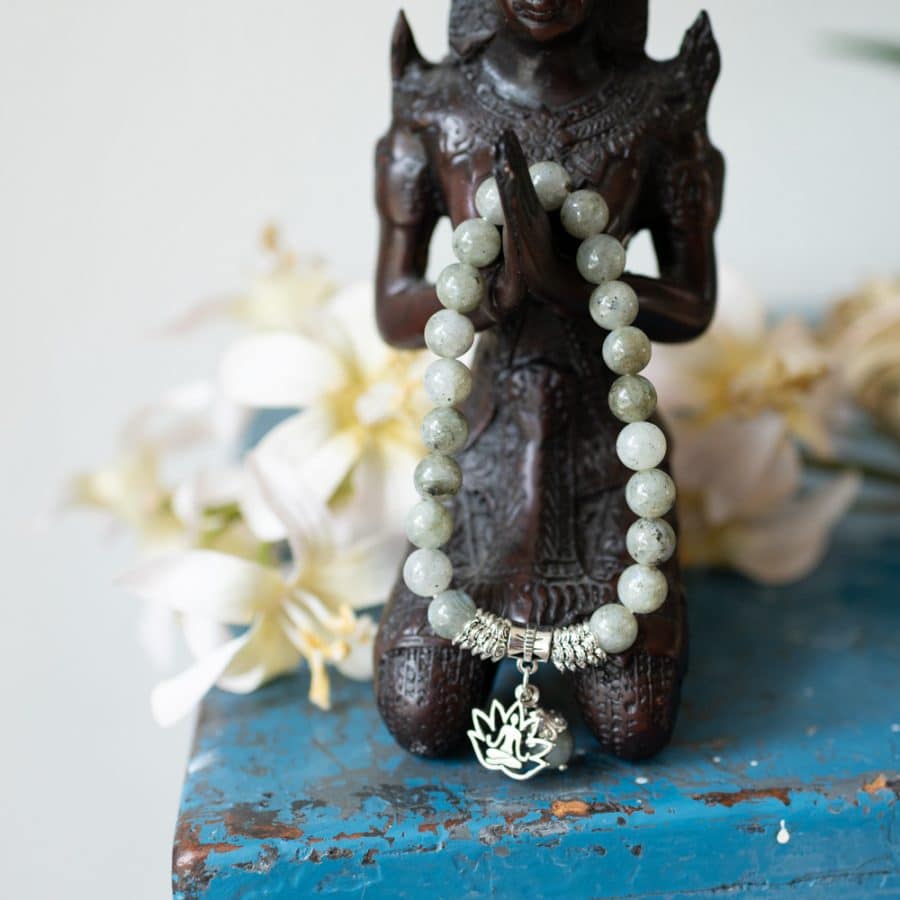 buddhist tara mala with lotus symbol