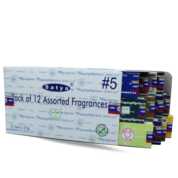 Satya Incense Assortment 4 - 12 Kinds (12 Packs)