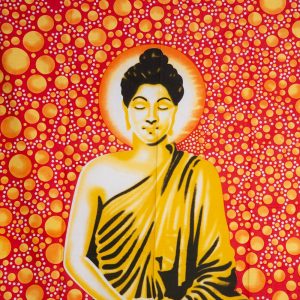 Authentic Cotton Buddha Tapestry Red/Orange (210 x 130 cm)