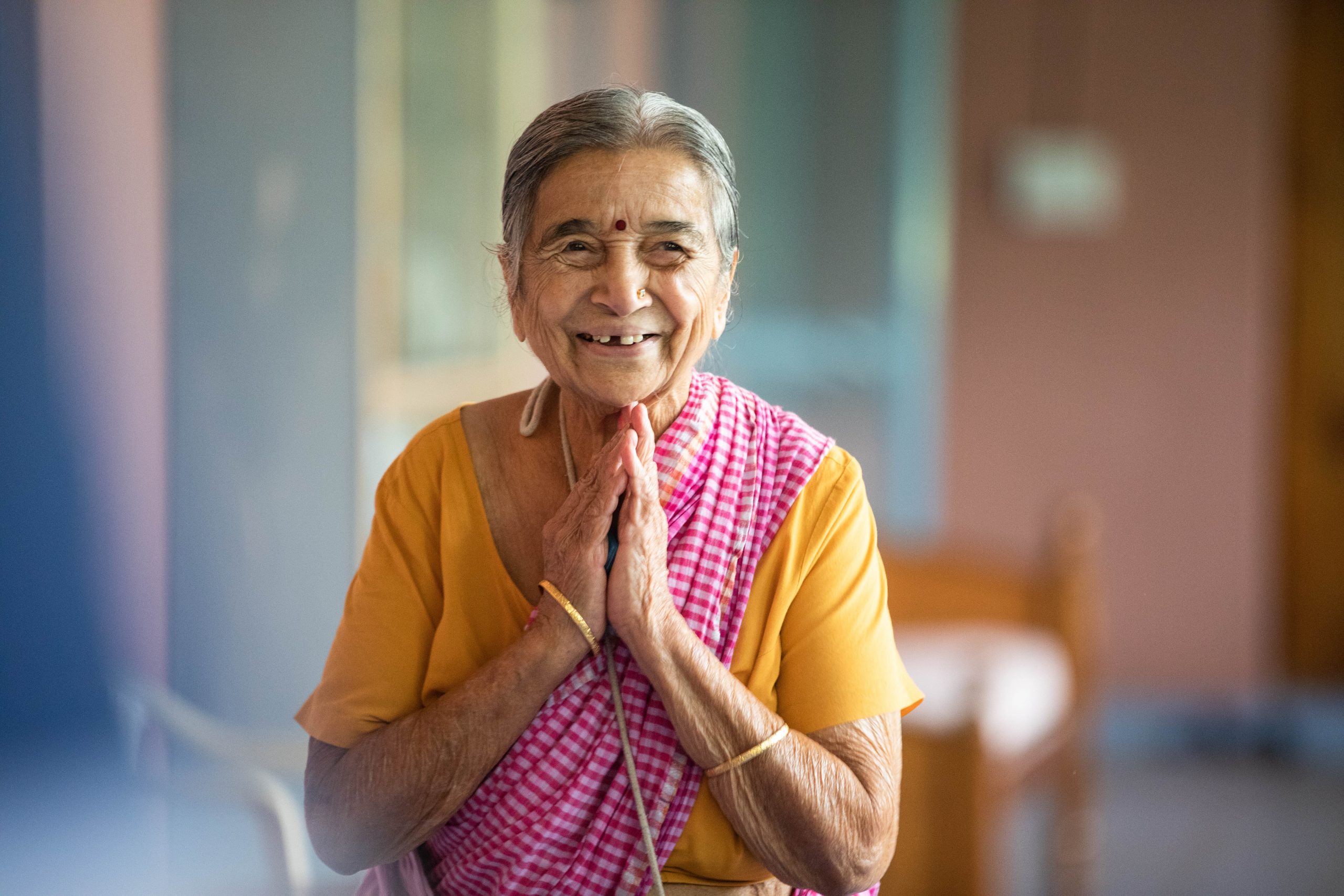 Indian Woman Namaste Smile
