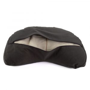 Meditation Cushion Anthracite Half Moon Cotton - 40 x 20 cm