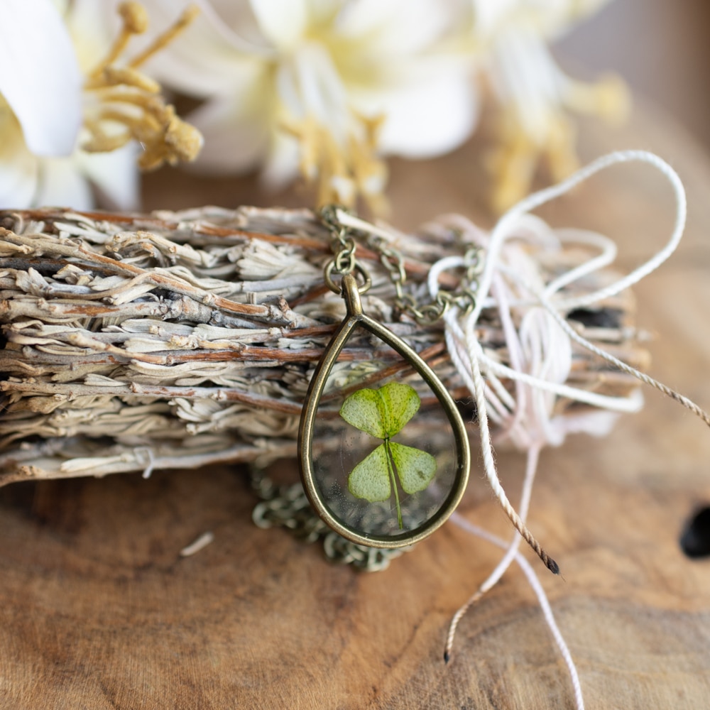 four-leaf clover charm