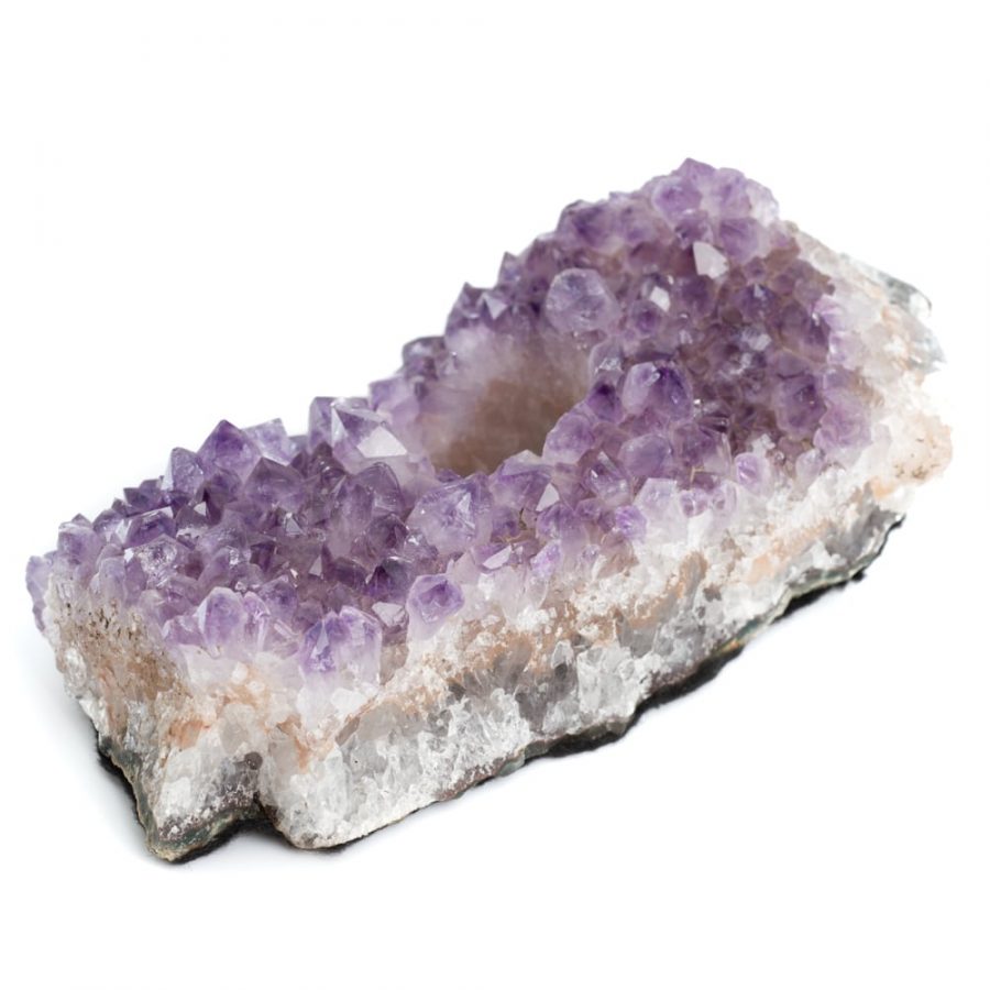 Tea Light Holder Gemstone Amethyst Cluster (approx. 1000 grams)
