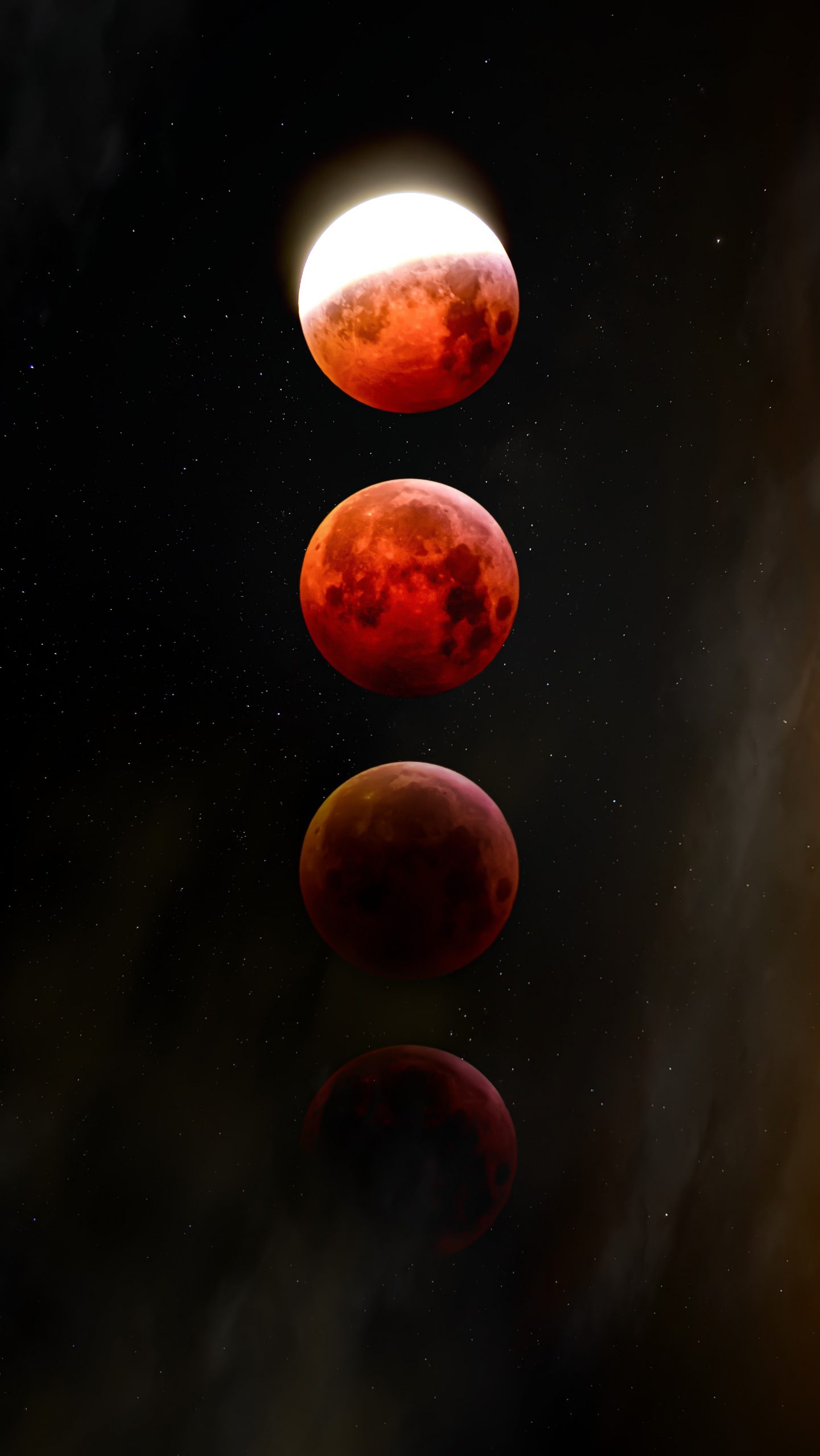 moon phases photo waning moon to new moon