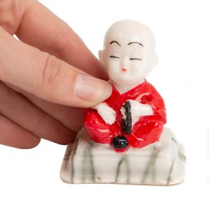 Happy Buddha Statue Lotus Pose - Set of 4 - approx. 7 cm