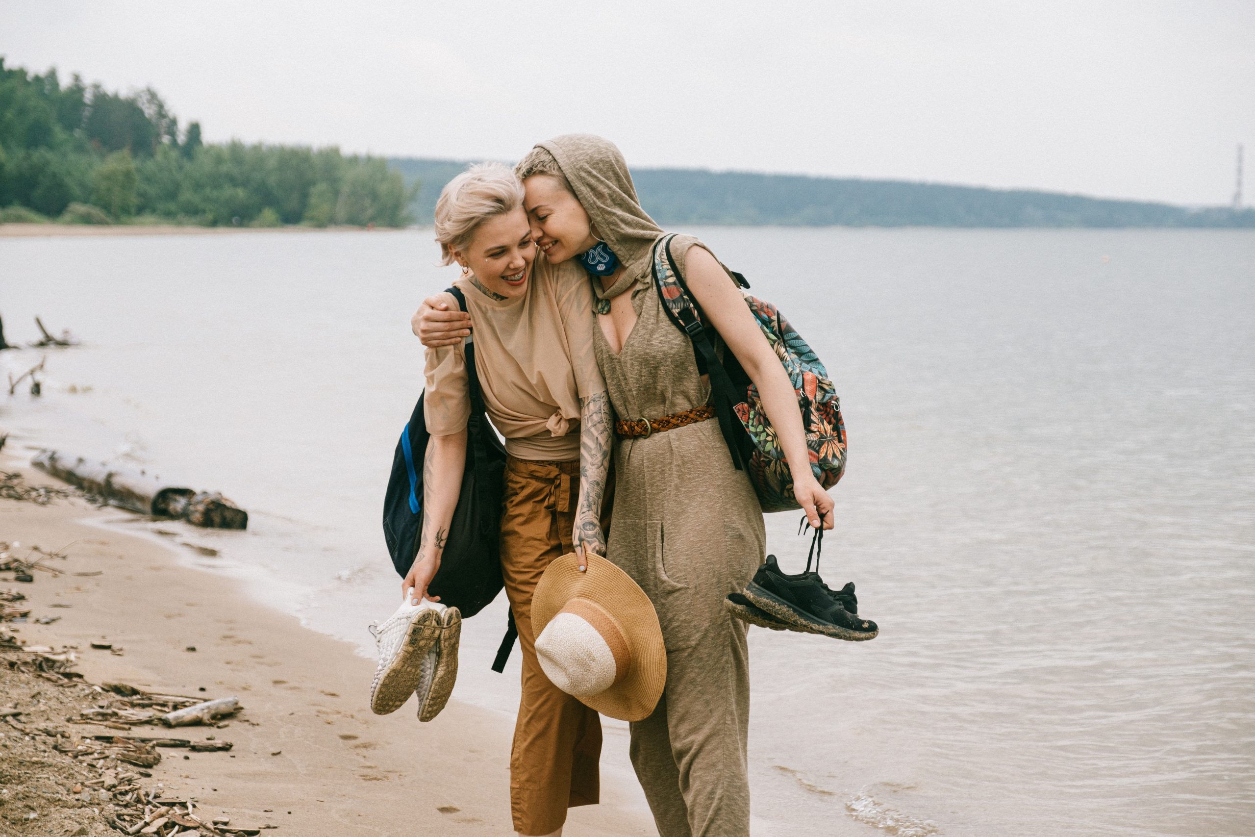 couple on beach women