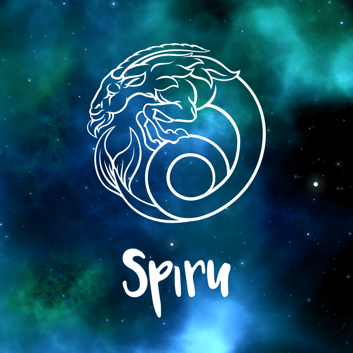 capricorn zodiac symbol spiru blue in stars
