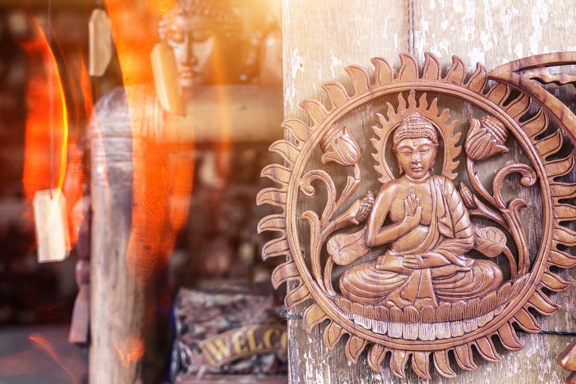 buddha lotus position wall hanging