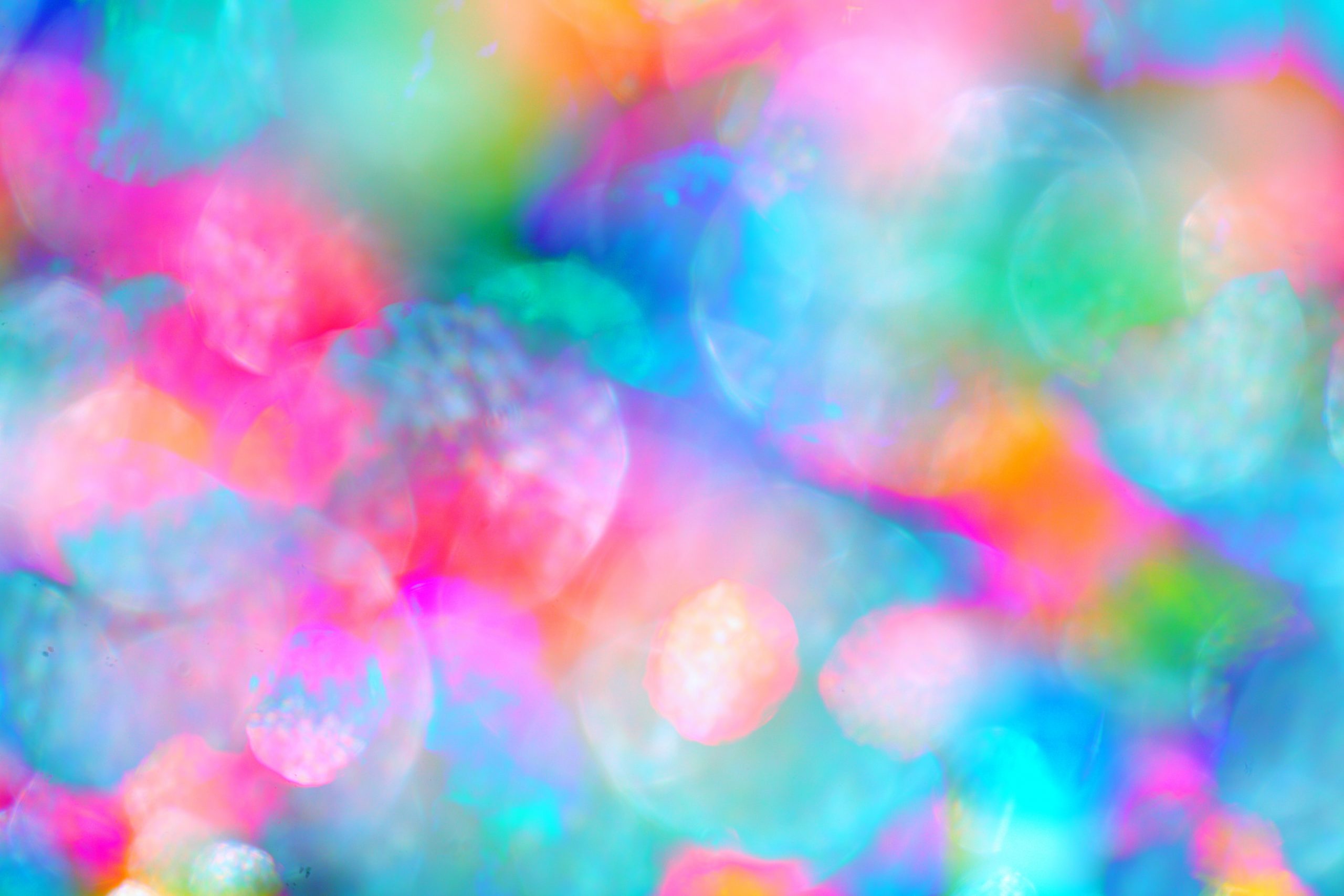 abstract rainbow aura pink blue green orange